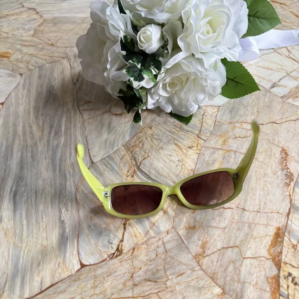 Women's Sunglasses Lime‎ Green Brown Lens Sporty Fashion Eyewear